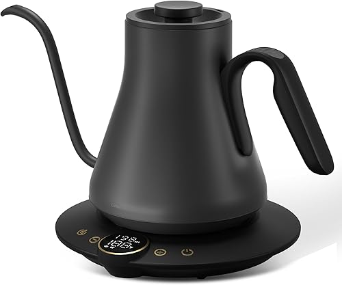 Cocinare gooseneck electric kettle in matte black