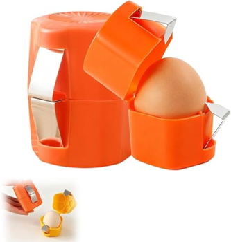 Egg shell opener cracker tool for clean egg cracking without shell fragments