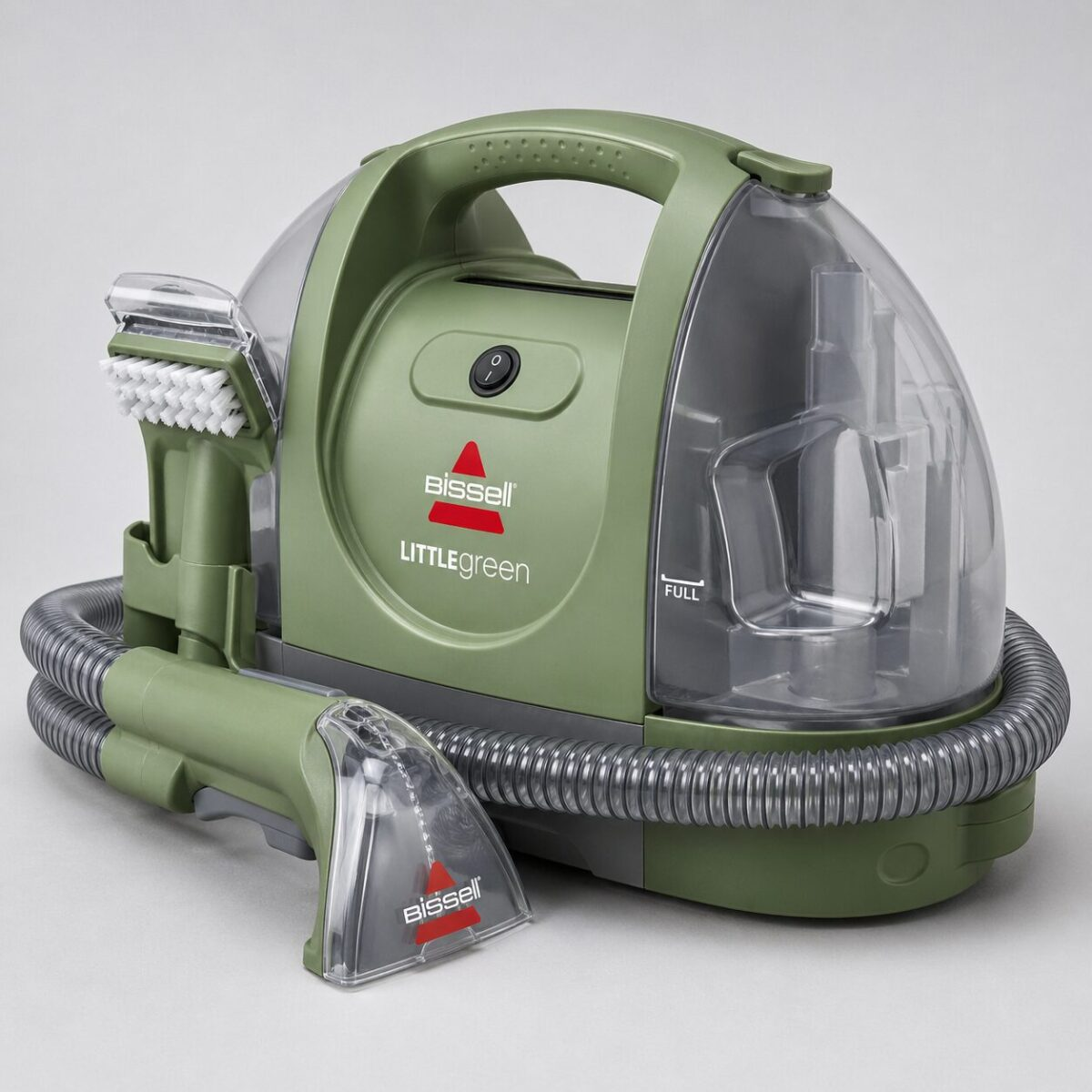Bissell Little Green portable carpet cleaner with hose and spray trigger