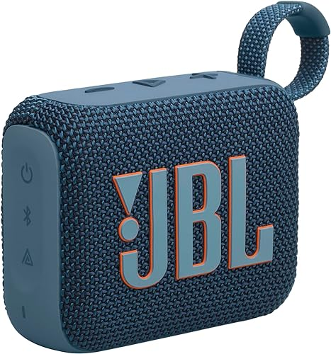 JBL Go 4 portable bluetooth speaker in blue