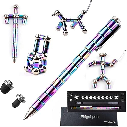 Color shifting magnetic fidget pen