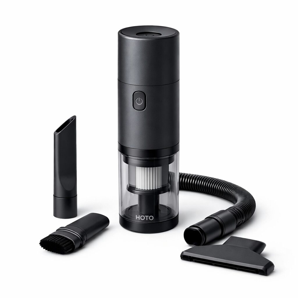 HOTO 4-in-1 Car Vacuum with multiple attachments - handheld cordless vacuum cleaner