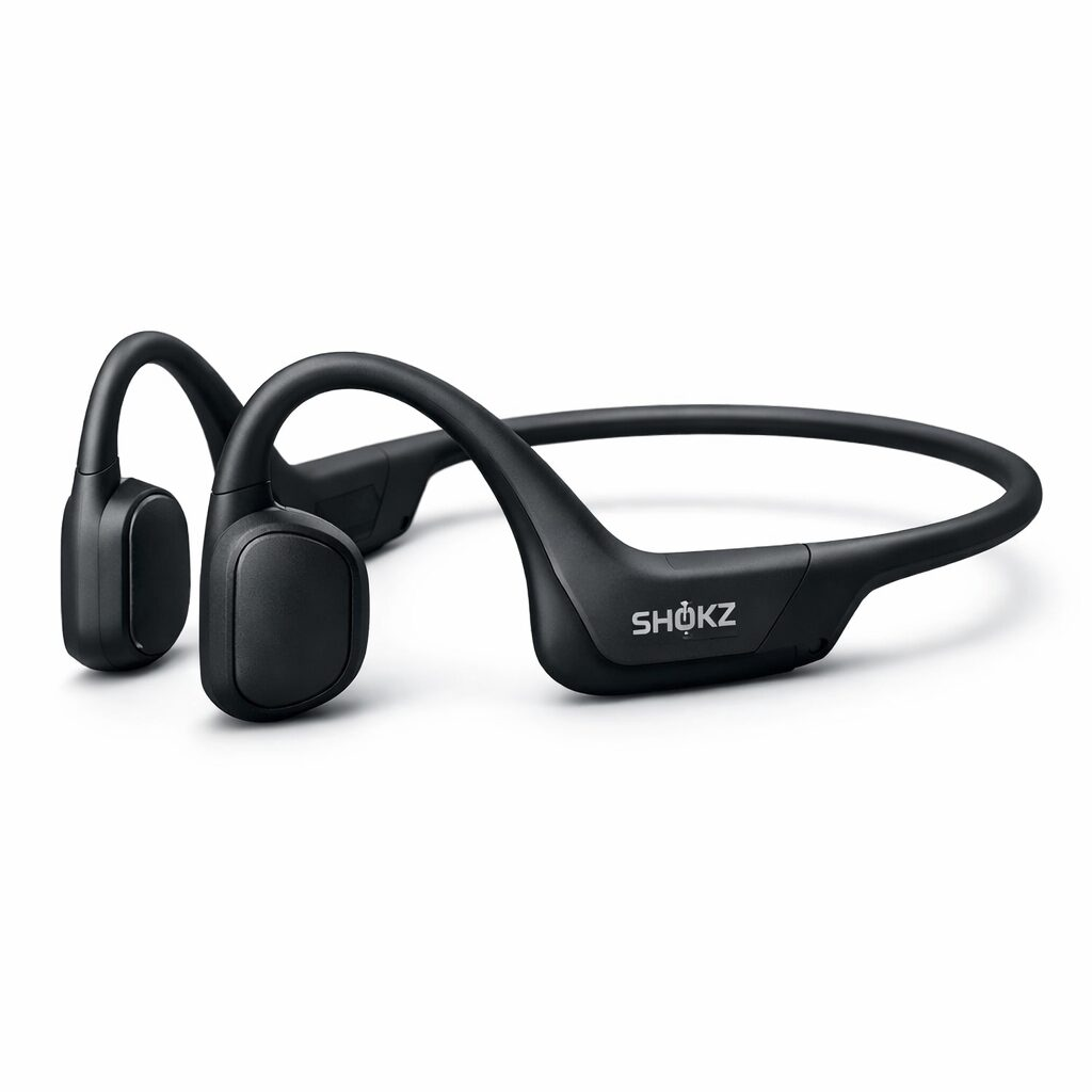 SHOKZ OpenRun Pro 2 bone conduction headphones - black sporty open-ear design