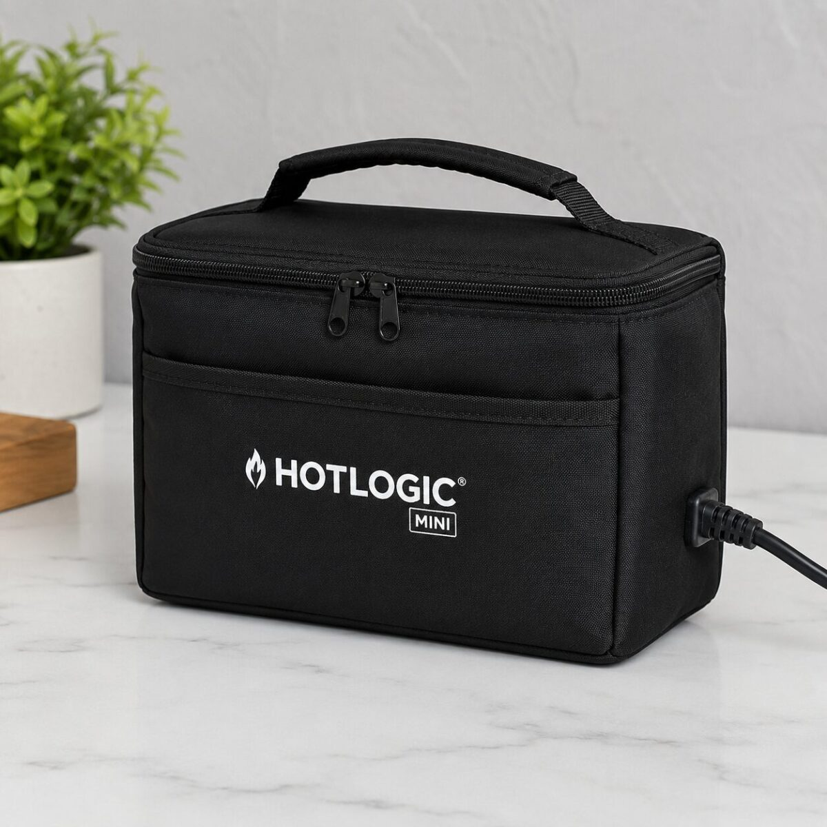 HotLogic Mini Personal Portable Oven on kitchen countertop