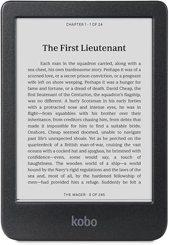 Kobo Clara BW e-reader with 6 inch glare-free touchscreen