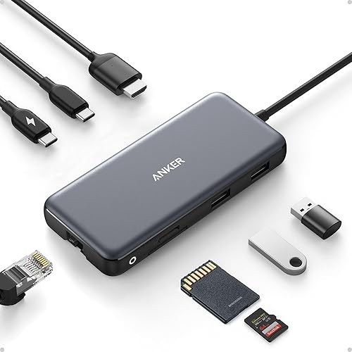 Anker 552 USB-C hub 8 in 1 in gray