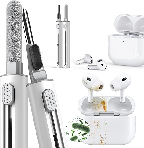 Earbuds cleaning kit with brush and pick