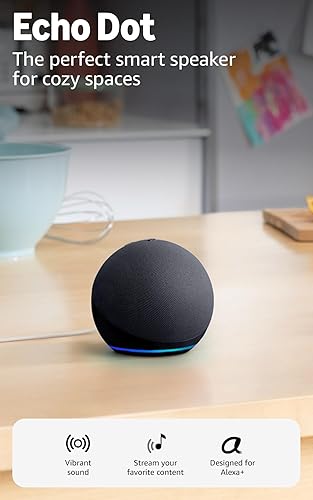 Amazon Echo Dot smart speaker in charcoal