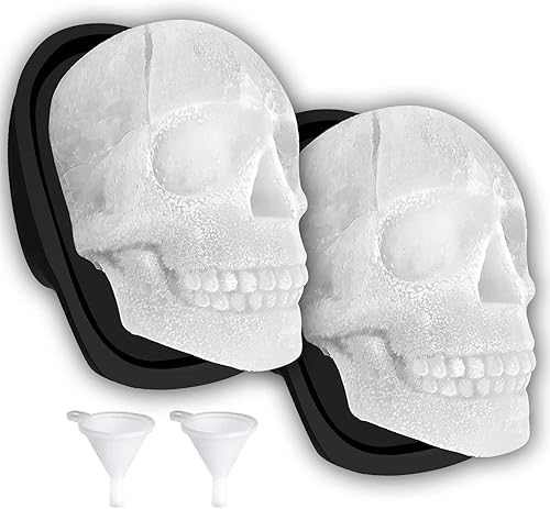 Large 3D skull silicone ice cube mold