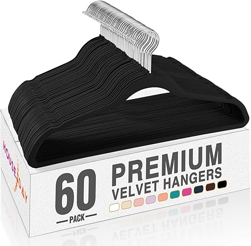 Black velvet non slip hangers