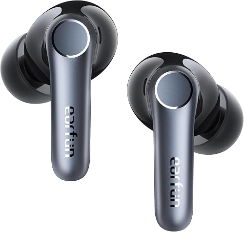 EarFun Air Pro 4 wireless earbuds with charging case in black
