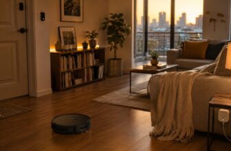 Cozy rented apartment with robot vacuum, LED strip lighting, video doorbell and a smart plug lamp