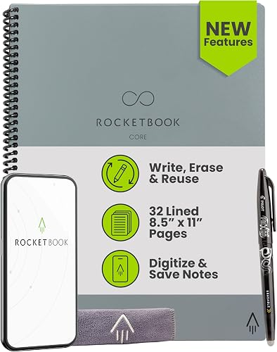 Rocketbook Core reusable smart notebook with pen