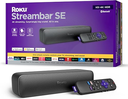 Roku Streambar SE compact soundbar with built in 4K streaming