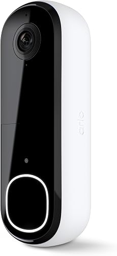 Arlo Video Doorbell 2K second generation in black and white